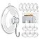 Hangerspace Suction Cup Hooks 177 Inches Clear PVC Suction Cups with Metal Hooks Removable Small Suction Cups for Shower Bathroom Kitchen Wall Window Glass Door 12 Pack