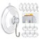 Hangerspace Suction Cup Hooks 177 Inches Clear PVC Suction Cups with Metal Hooks Removable Small Suction Cups for Shower Bathroom Kitchen Wall Window Glass Door 12 Pack