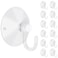 LuluEasy 12 Pieces Large Suction Cups with Hooks 2 inch Clear Plastic Sucker Hooks for Glass Window Wall Festivals Parties Theme Carnival Decoration Door Bathroom Kitchen