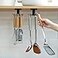 SHBaizoy 2PCS Under Cabinet Hooks 360 Rotation Kitchen Hooks for Utensilsstorage shelf rv must havesNail Free Adhesive Kitchen Utensils Hanging Hooks for Kitchen UtensilsToolsTowelKnife Black