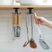 SHBaizoy 2PCS Under Cabinet Hooks 360 Rotation Kitchen Hooks for Utensilsstorage shelf rv must havesNail Free Adhesive Kitchen Utensils Hanging Hooks for Kitchen UtensilsToolsTowelKnife Black