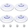 AccEncyc Large Suction Cup with Screws 85mm 34 Plastic Suction Pads 4 Pack Clear PVC Sucker Pads with M8 Screw Nut Extra Strong Adhesive Glass Suction Holder