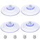 AccEncyc Large Suction Cup with Screws 85mm 34 Plastic Suction Pads 4 Pack Clear PVC Sucker Pads with M8 Screw Nut Extra Strong Adhesive Glass Suction Holder