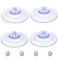 AccEncyc Large Suction Cup with Screws 85mm 34 Plastic Suction Pads 4 Pack Clear PVC Sucker Pads with M8 Screw Nut Extra Strong Adhesive Glass Suction Holder
