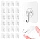 QUALIALL 33lbs Adhesive Hooks for Hanging on Wall or Ceiling Heavy Duty Clear Damage Free Traceless Stick on Hangers for Kitchen Bathroom 10pcs