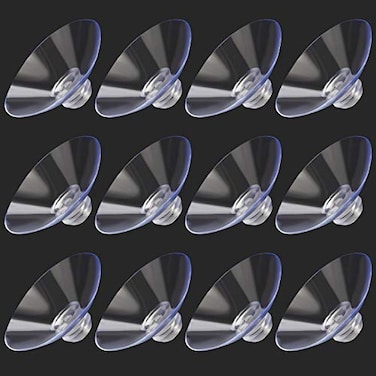 ANCIRS 30 Pack 40mm Suction Cups for Glass Table Tops Rubber Transparent AntiCollision Sucker Pad Without Hooks for Home Decoration