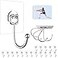 Strjobaili 20 Pack Large Adhesive Hooks for Hanging Heavy Duty 44 lbMax Self Adhesive Sticky Hooks Waterproof Stainless Steel Wall Hook for Home Bathroom Shower Kitchen Outdoor Utility Hooks