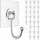 Latoxcaa Large Adhesive Hooks for Hanging HeavyDuty 44IbMax 30 Packs Wall Hangers without Nails SelfAdhesive Traceless Clear and Removable Waterproof and Rustproof Multiple Uses for Bathroom Kitchen H