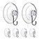 BEADNOVA Suction Cup Hooks 25 Inches Suction Cup Hook for Window Glass Bathroom Kitchen Wall Office 6 Packs