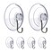 BEADNOVA Suction Cup Hooks 25 Inches Suction Cup Hook for Window Glass Bathroom Kitchen Wall Office 6 Packs