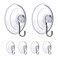 BEADNOVA Suction Cup Hooks 25 Inches Suction Cup Hook for Window Glass Bathroom Kitchen Wall Office 6 Packs