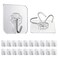 GEPUTING 20 Pack Heavy Duty Self Adhesive Wall Hooks Holds 33lb Max Transparent Waterproof Oilproof Hooks for Bathroom Kitchen No Drilling Strong Adhesive Holds Towels Robes Coats Utensils