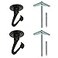 Rocky Mountain Goods Ceiling Swag Hook 2 Pack with Mounting Hardware 1 12 Heavy Duty Swag Hooks for Hanging Planter Ceiling or Extender Chains Easy Install with ScrewsBrackets Black