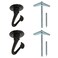 Rocky Mountain Goods Ceiling Swag Hook 2 Pack with Mounting Hardware 1 12 Heavy Duty Swag Hooks for Hanging Planter Ceiling or Extender Chains Easy Install with ScrewsBrackets Black