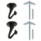 Rocky Mountain Goods Ceiling Swag Hook 2 Pack with Mounting Hardware 1 12 Heavy Duty Swag Hooks for Hanging Planter Ceiling or Extender Chains Easy Install with ScrewsBrackets Black