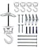 NACETURE Swivel Swag Hooks for Ceiling Hanging Heavy Duty Ceiling Hangers for Plants Lights Zinc Bolt Hook Installation for Cavity Wall Fixing White 4 Pack