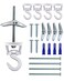 NACETURE Swivel Swag Hooks for Ceiling Hanging Heavy Duty Ceiling Hangers for Plants Lights Zinc Bolt Hook Installation for Cavity Wall Fixing White 4 Pack