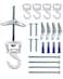 NACETURE Swivel Swag Hooks for Ceiling Hanging Heavy Duty Ceiling Hangers for Plants Lights Zinc Bolt Hook Installation for Cavity Wall Fixing White 4 Pack