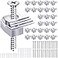 FFNIU Mirror Holder Clips Kit 48 Pack Crystal Clear Mirror Plastic Hangers Glass Retainer Clips Kit with Upgraded Extended Screws and Anchor for Fixing Mirrors Door