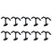 Tighall 10 PCS Zinc Alloy Black Double Prong Ceiling Hook Top Mount Hooks with Screws for Closet Top Kitchen Cabinet Garage Hanging Clothes Towels or Other Utensils