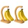 JapanBargain 2Pack Bamboo Banana Hanger Wooden Banana Hook Stand for Countertop Fruit Display Storage