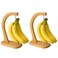 JapanBargain 2Pack Bamboo Banana Hanger Wooden Banana Hook Stand for Countertop Fruit Display Storage