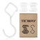 Ticway 12 Pack Heavy Duty S Hooks with Safety Buckle 4 Inch Closet Hooks for Hanging Plants Clothes Kitchen Utensils String Lights Handbags Belts Hats Cups Ties White