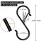 Waitkey 32 Pack S Hooks for Hanging 35 inch Heavy Duty Metal S Hooks with Safety Buckle S Shaped Hooks Pot Rack Closet Hooks for Hanging Plants Clothes Kitchen Utensil Pots Pans Bags Black