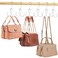 ZEDODIER 6 Pack Purse Hanger Bag Organizer for Closet Heavy Duty Rotatable Purse Holder with 12 Storage Capacity Bag Storage Rack for Purses Bags Backpacks Silver