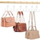 ZEDODIER 6 Pack Purse Hanger Bag Organizer for Closet Heavy Duty Rotatable Purse Holder with 12 Storage Capacity Bag Storage Rack for Purses Bags Backpacks Silver