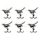 DIY Decor Hub 6 pcs Antique Silver Bird Decorative Wall Hooks for Hanging Coats Keys Towels Bags and More