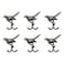 DIY Decor Hub 6 pcs Antique Silver Bird Decorative Wall Hooks for Hanging Coats Keys Towels Bags and More