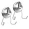 iRomic Stainless Steel Suction Cup Hooks for Shower Bathroom Kitchen Glass Door Mirror Tile Loofah Towel Coat Bath Robe Hook Holder2PCSBrushed Silver