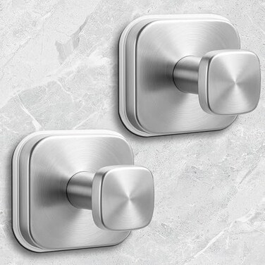 WingWider Shower Hooks for Inside ShowerReusable Suction Cup Hooks for Glass WindowMirrorRemovable Towel Hooks for Bathroom2 PackSilver