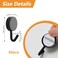 MOROBOR Self Adhesive Hooks 60pcs Heavy Duty Plastic Hooks Wall Key Hook Holders Stocking Holder for Home Kitchen Bathroom Office Door Black
