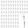 Mudder 50 Pcs Suction Cup Hooks Wall Clear Suction Cups with Metal Hooks Window Hangers for Glass Wall Towel Hangers Supplies Bathroom Glass Kitchen Decorations3 lbs 30 mm