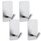 KRUI Mini Fire Blanket Hooks Stainless Steel Adhesive Wall Hooks for Home Office and Outdoor Wall Hanging Waterproof and Fireproof Sliver 4 Pack