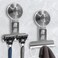 WingWider Suction Cup Razor Holder for Shower Wall 2 PackHeavyDuty 15lbs Suction Hooks for RazorTowelPhoneLoofah Removable DamageFree Metal Shower HookShaver HolderSilver