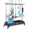 QTJH broom and mop holder put wet mops movable Commercial mop rack cleaning tool cart storage for garden garage organizer mop drain rack