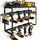 7S garage Spampur Power Tool Organizer 8 Drill Holders Wall Mount 3 Layer Heavy Duty Metal Storage for Garage Organization Tools Storage with Hooks Screwdriver Hammer Holder Fathers Day Mens Birthday