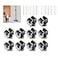 CooFel Broom Holder Wall Mount 10 Pack Heavy Duty Metal Mop Broomstick Shovel Handle Hanging Clips Clamp Organizer Hanger Rack Gripper Black