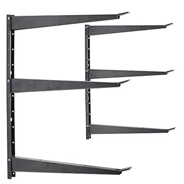 Delta Heavy Duty Wood and Lumber Storage Rack Holds Up To 480 lbs Easy to Install Mounted Rack With Steel Construction for Indoor Outdoor Storage Solution For Garage Basement Pantry Cycle