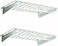 HyLoft 2Pack Heavy Duty Steel Wall Garage Shelving 36 in x 18 in Adjustable Includes Hanging Rod Max Shelf Load 200 Pounds Item 777 White Powder Coated Finish