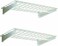 HyLoft 2Pack Heavy Duty Steel Wall Garage Shelving 36 in x 18 in Adjustable Includes Hanging Rod Max Shelf Load 200 Pounds Item 777 White Powder Coated Finish