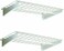 HyLoft 2Pack Heavy Duty Steel Wall Garage Shelving 36 in x 18 in Adjustable Includes Hanging Rod Max Shelf Load 200 Pounds Item 777 White Powder Coated Finish