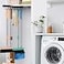 PrimZooty Pull Out Broom Holder With Adjustable Double Row Sliding Hook Multifunctional Slide Broom And Mop StorageOrganizer Garage Organization Hooks for Closet Laundry 41cm1614inch