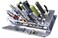 METALTER Screwdriver Rack Small Tool Storage Holder for Desk Top Metal Screw Driver Organize and Work bench Hand Tools Organizer Aluminum Alloy Dark Grey