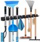 HYRIXDIRECT Broom Hanger Wall Mount Broom and Mop Organizer Wall Hanging Garden Tool Organizers Rack Garage Laundry Room Organizations and Storage with Hooks Heavy Duty
