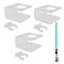 YYST Clear Light Saber Wall Mount Wall Rack Wall Holder 3 Pack