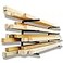 YYR Wood Organizer and Lumber Storage Rack Wall Mount Heavy Duty Metal Shelf with 4Level Holds Up 800 LBS Indoor Outdoor Use Black